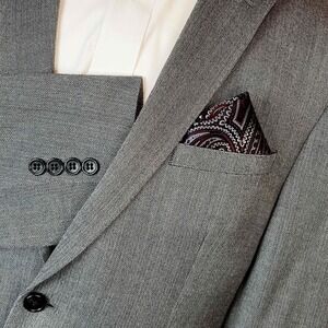 Joseph Abboud Mens Gray Blazer  40R Sport Coat‎ Jacket Wool Silk Casual Suit